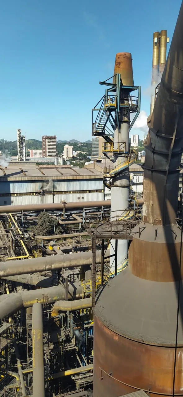 Vista panorâmica do Alto-Forno nº 2 da CSN em Volta Redonda